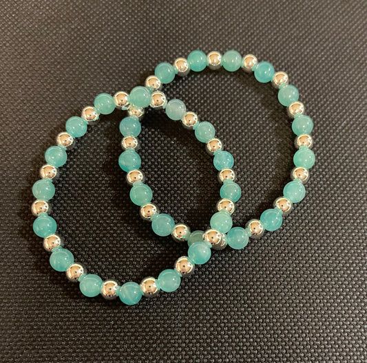 Chalcedony Stacker Bracelets