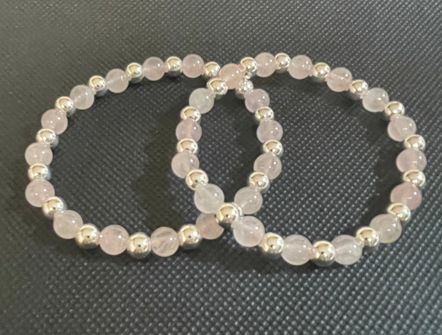 Madagascar Rose Quartz Stacker Bracelets