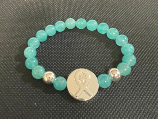 Chalcedony Ovarian Cancer Bracelet